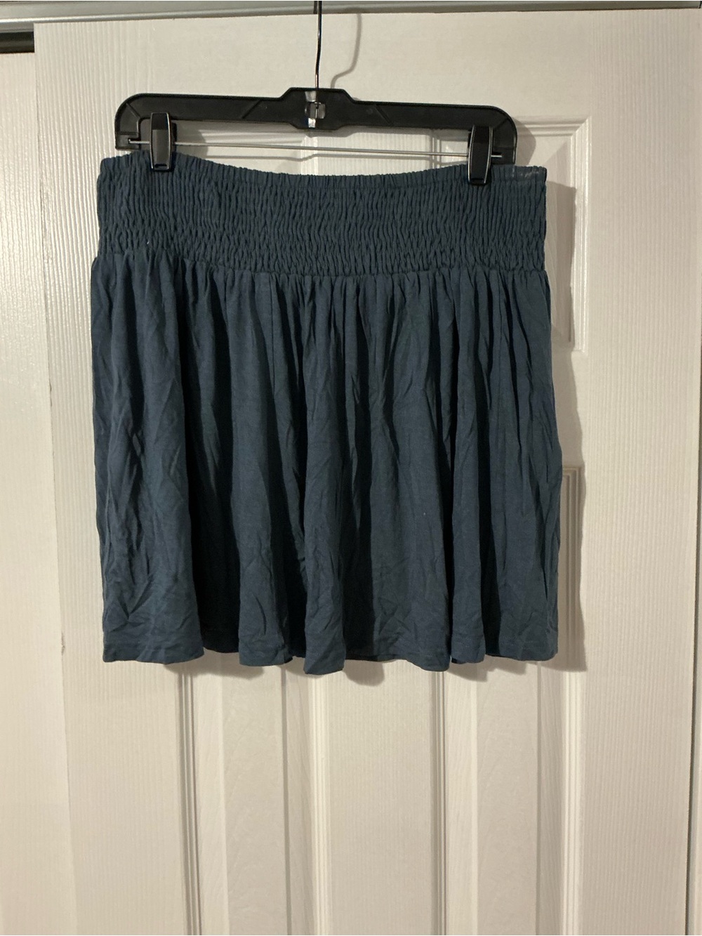EARTHBOUND Smocked Waist Circle Skirt in Navy